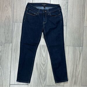 BANANA REPUBLIC Dark Wash Low Rise Cropped SKINNY Stretch Jeans 25 / 0